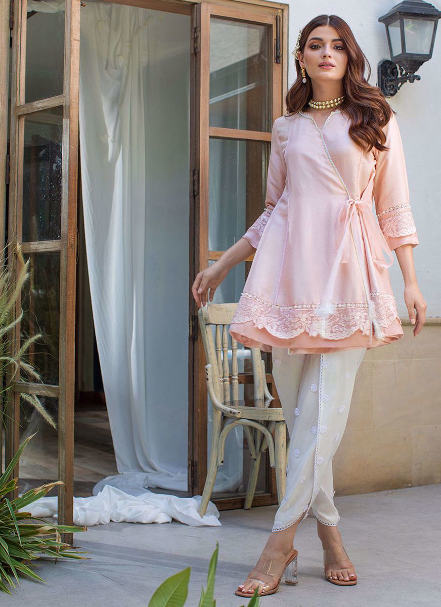 3D Flower Overlap Shalwar