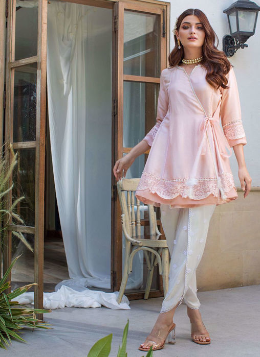 3D Flower Overlap Shalwar