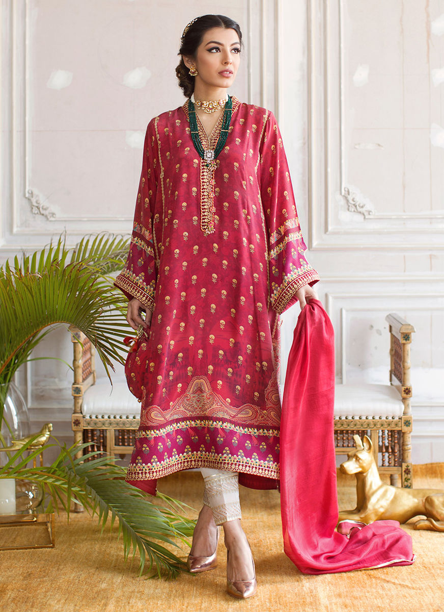 Malia Crepe Tunic And Silk Dupatta