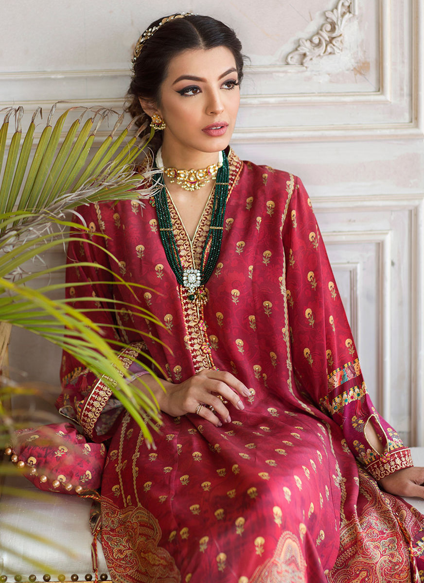 Malia Crepe Tunic And Silk Dupatta