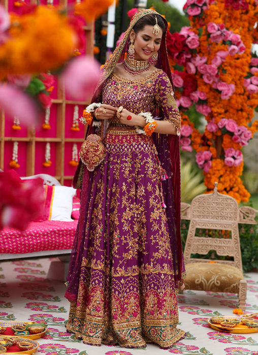 Picture of Natasha Aubergine Lehnga Choli