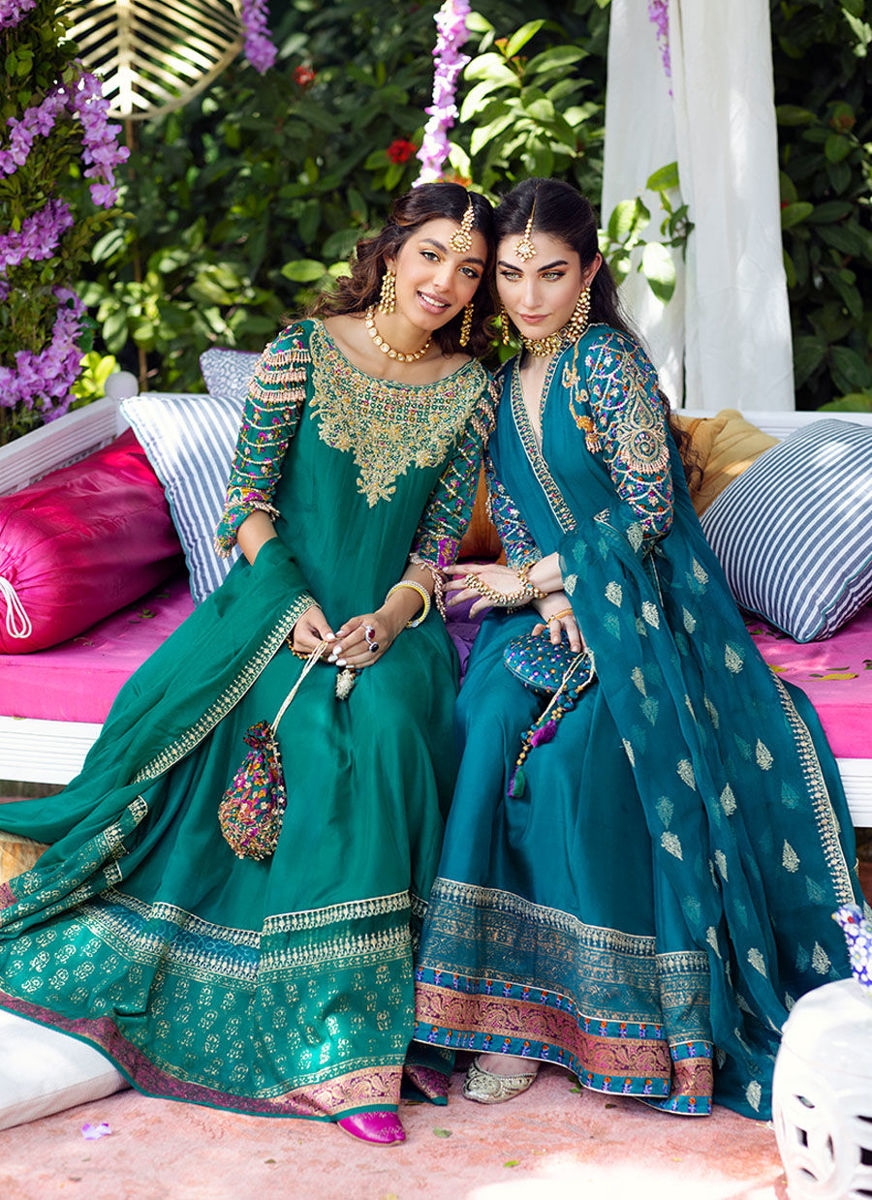 Zaira Teal Kalidaar And Dupatta