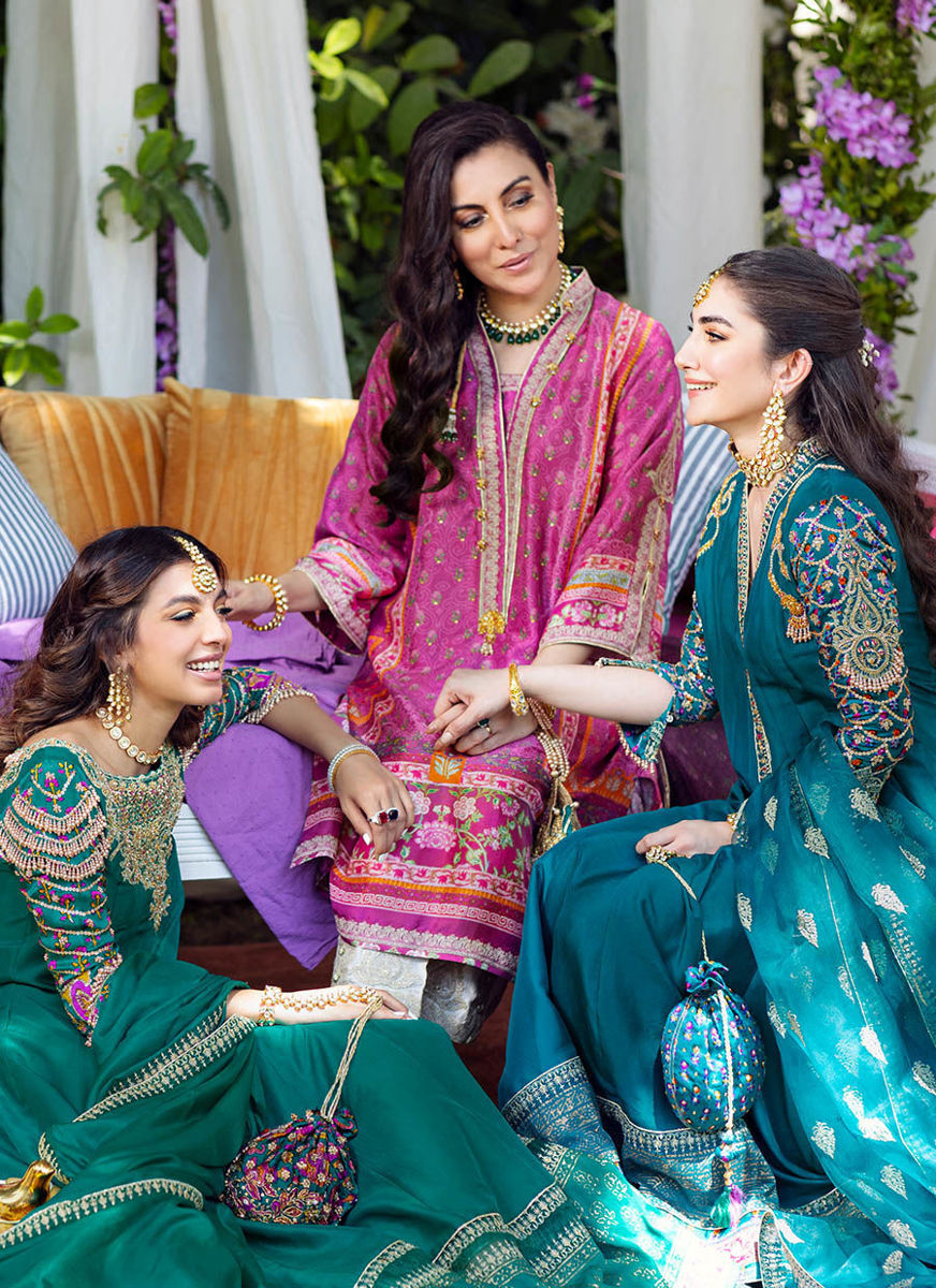 Zaira Teal Kalidaar And Dupatta