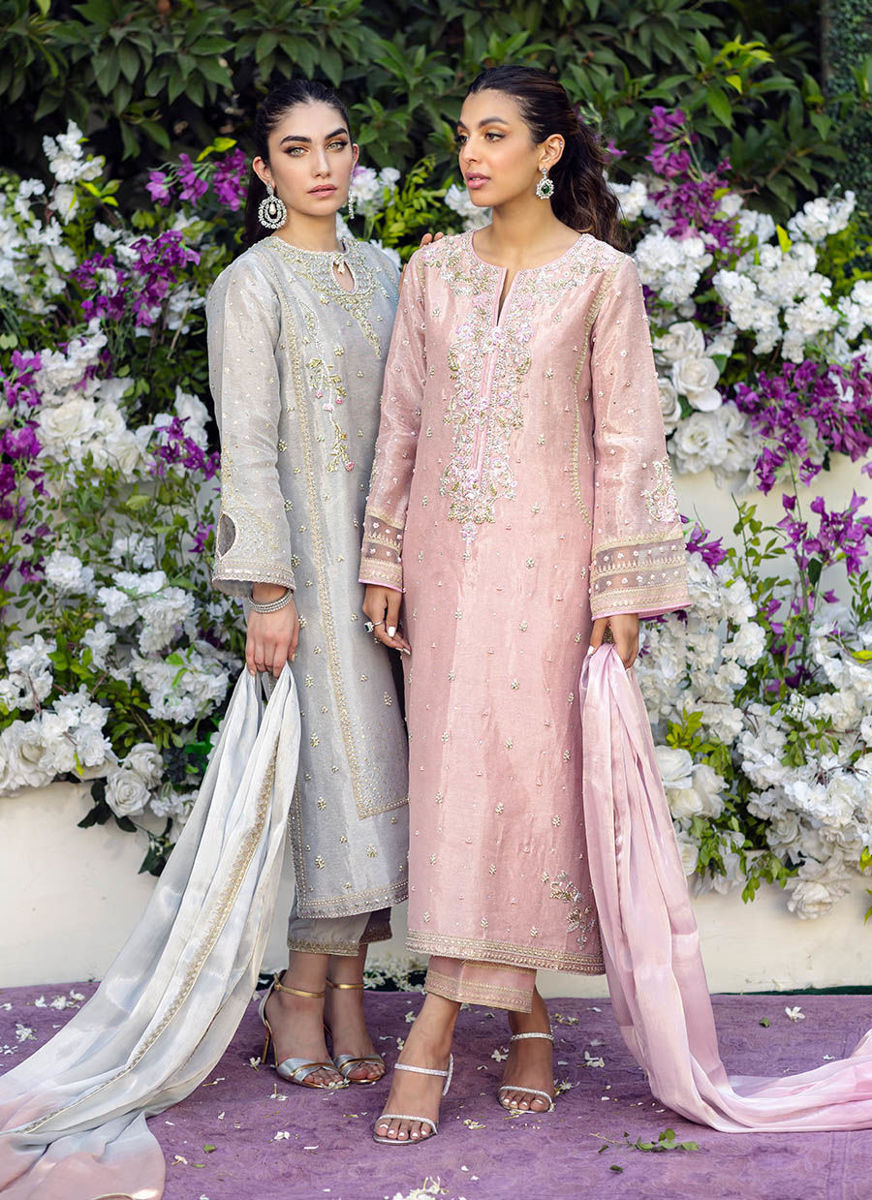 Nova Silver Shirt And Dupatta