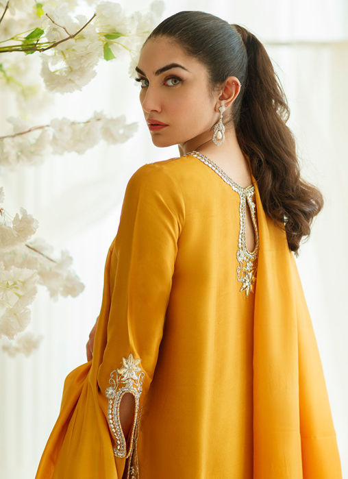 Amber Foil Shirt And Dupatta