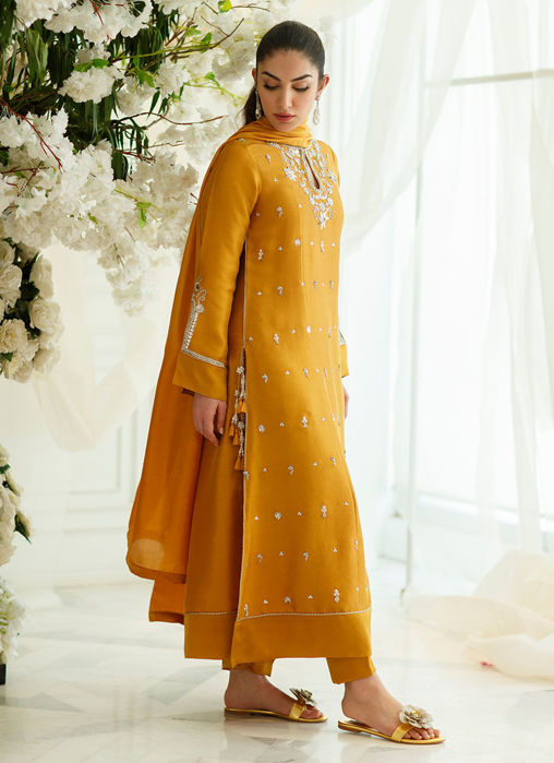 Amber Foil Shirt And Dupatta