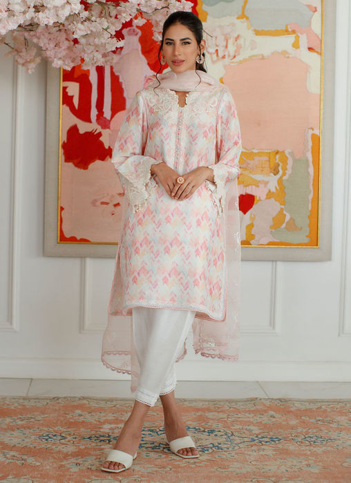 Ikat Mia Shirt And Dupatta