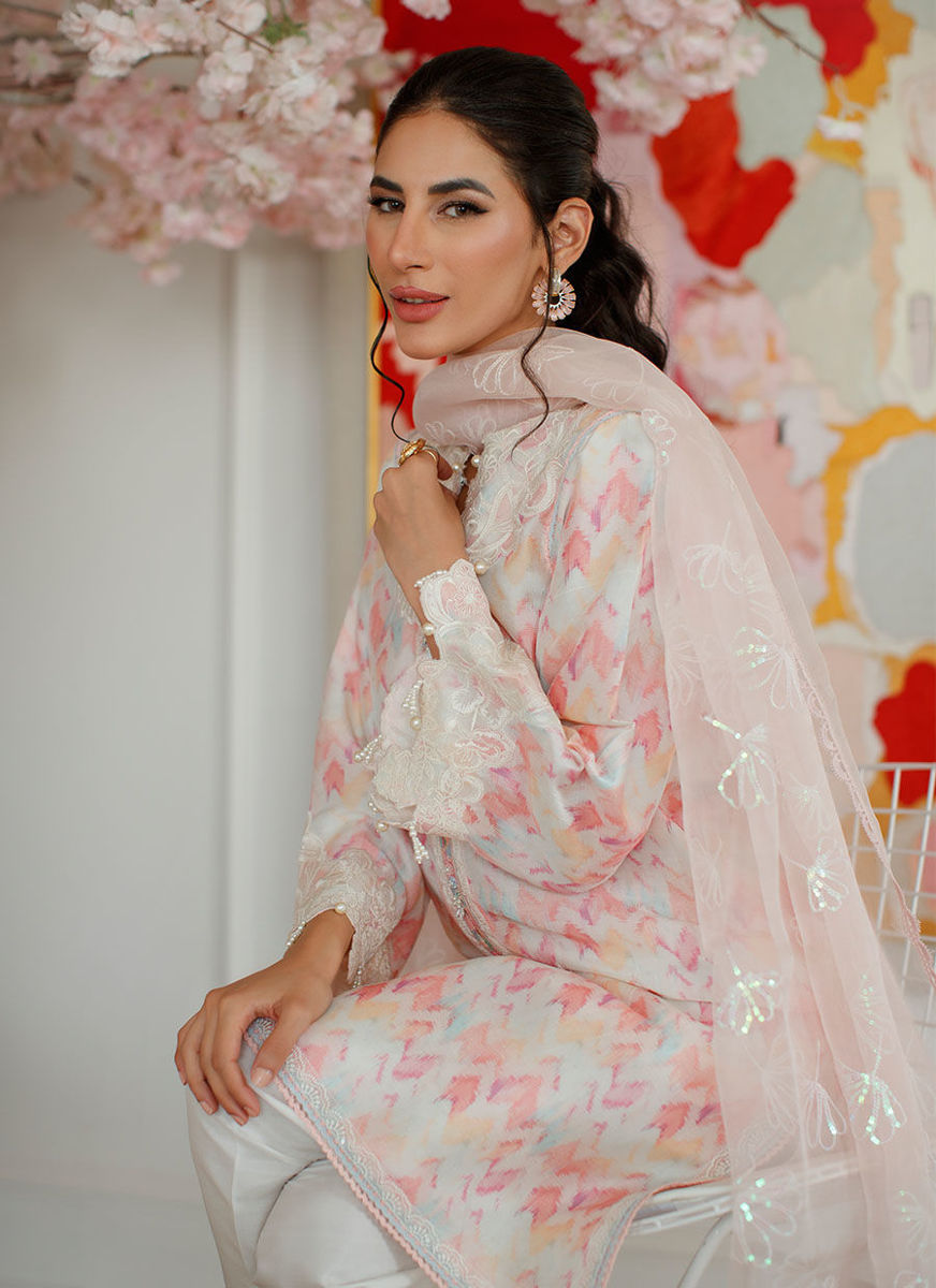 Ikat Mia Shirt And Dupatta