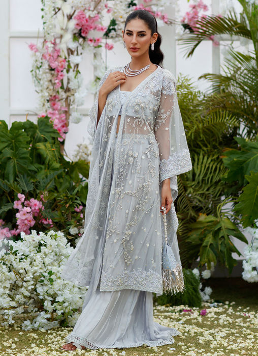 Picture of Claire Kaftan Cape In Wedgewood Blue