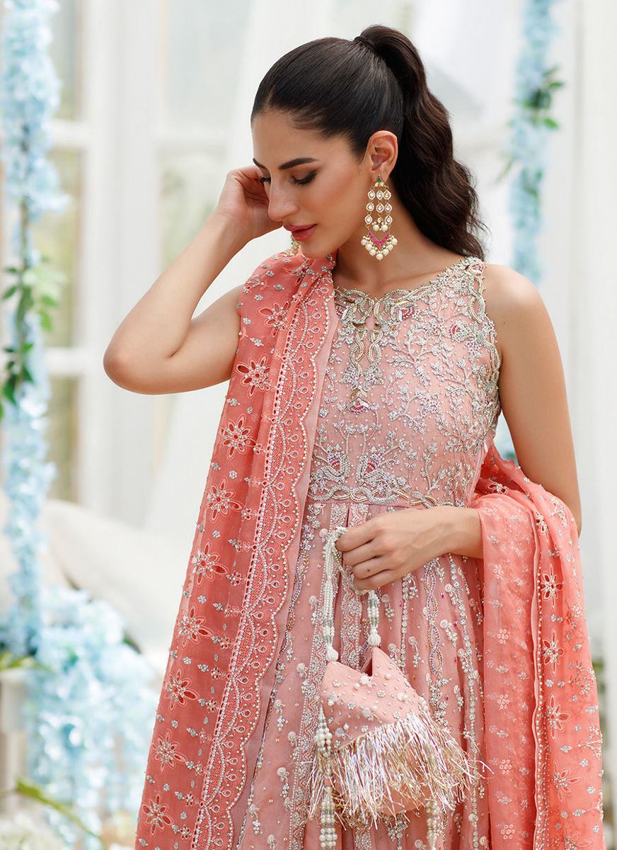 Chloe Coral Cutwork Kalidaar