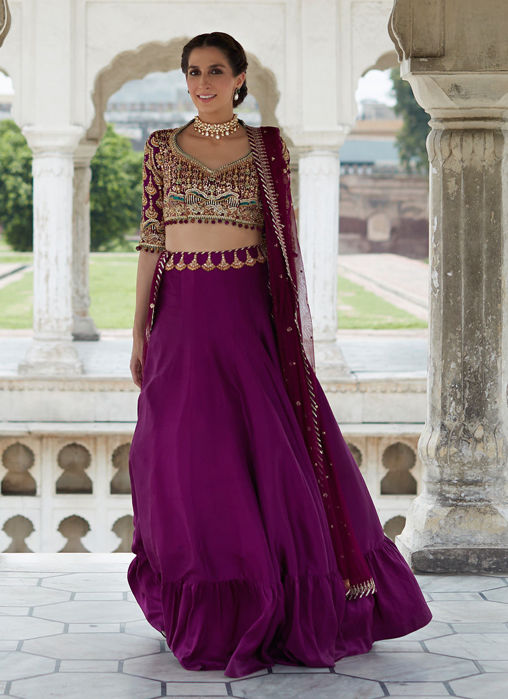 Picture of Samara Plum Lehnga Choli