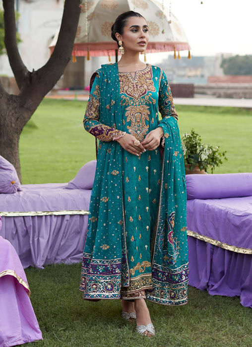 Picture of Sona Seagreen Mehndi Long Shirt