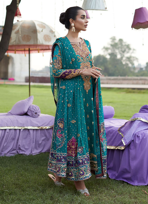 Sona Seagreen Mehndi Long Shirt