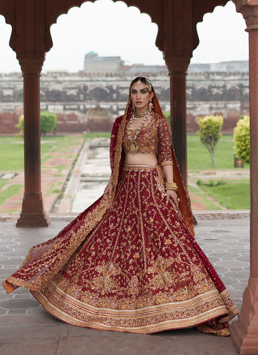 Dia Crimson Lehnga Choli Bridal