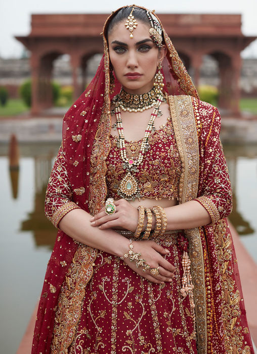 Dia Crimson Lehnga Choli Bridal