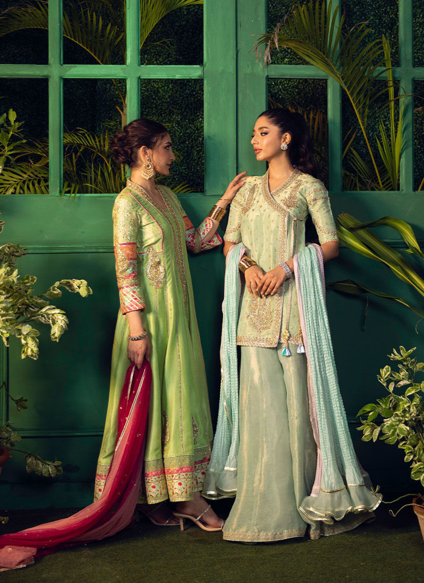 Dana Aqua Wrap With Dupatta