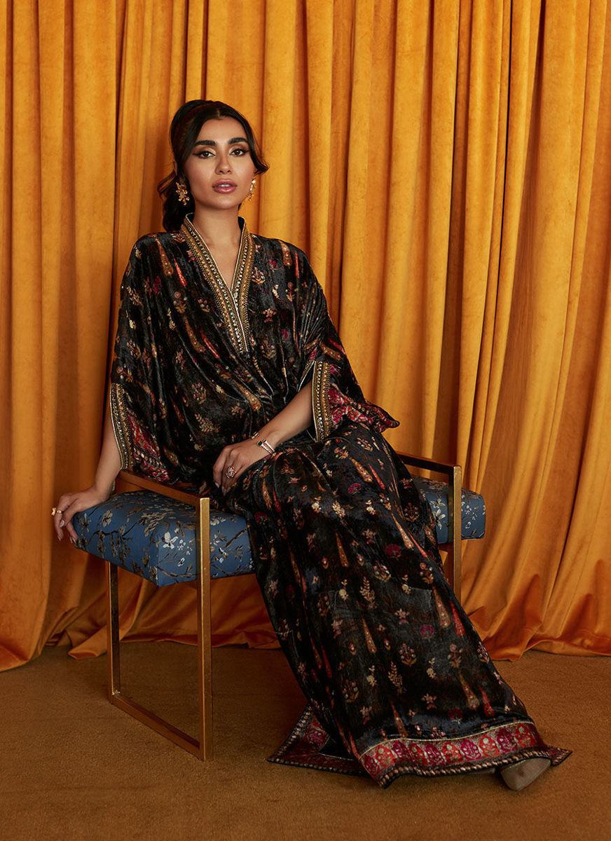 Marilyn Printed Velvet Kaftan