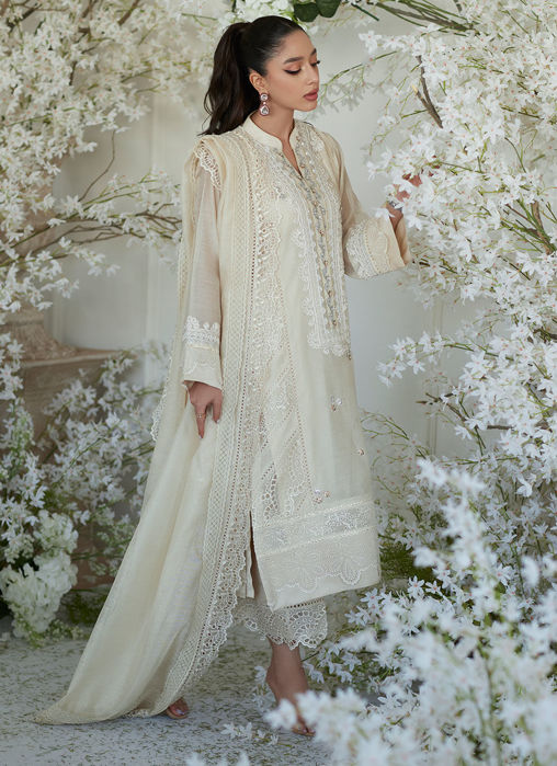 Paige Ivory Shirt And Dupatta