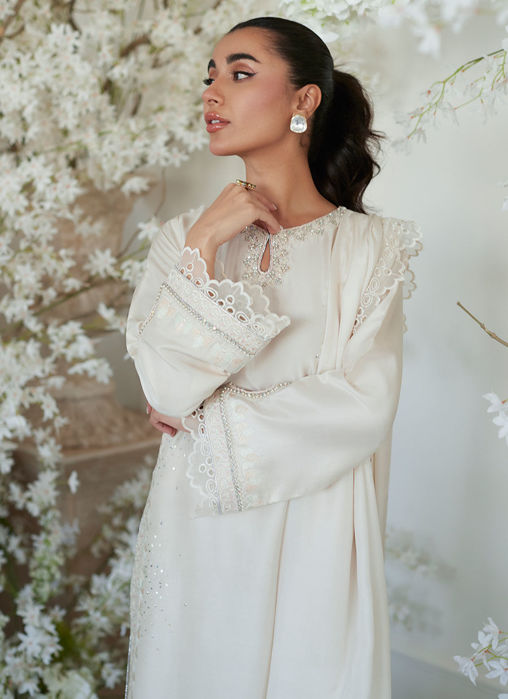 Sika Ivory Shirt And Dupatta