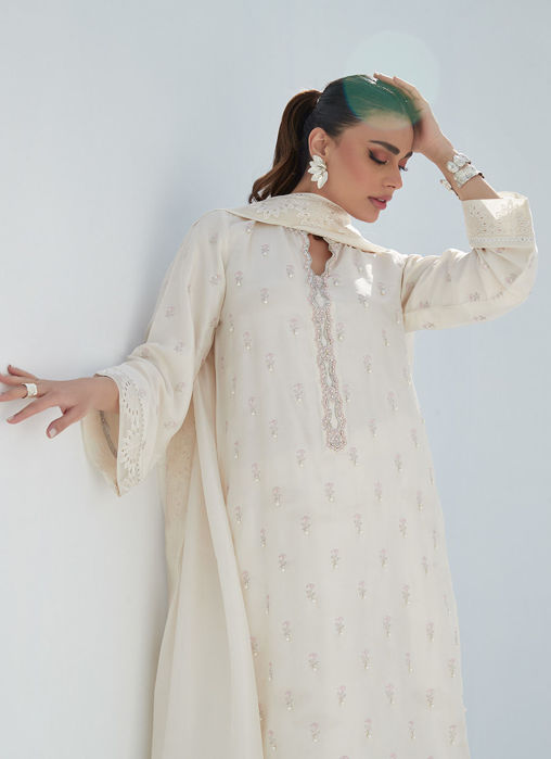 Rosie Ivory Shirt And Dupatta
