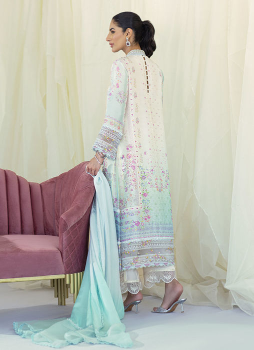 Frannie Ombre Silk Shirt And Dupatta