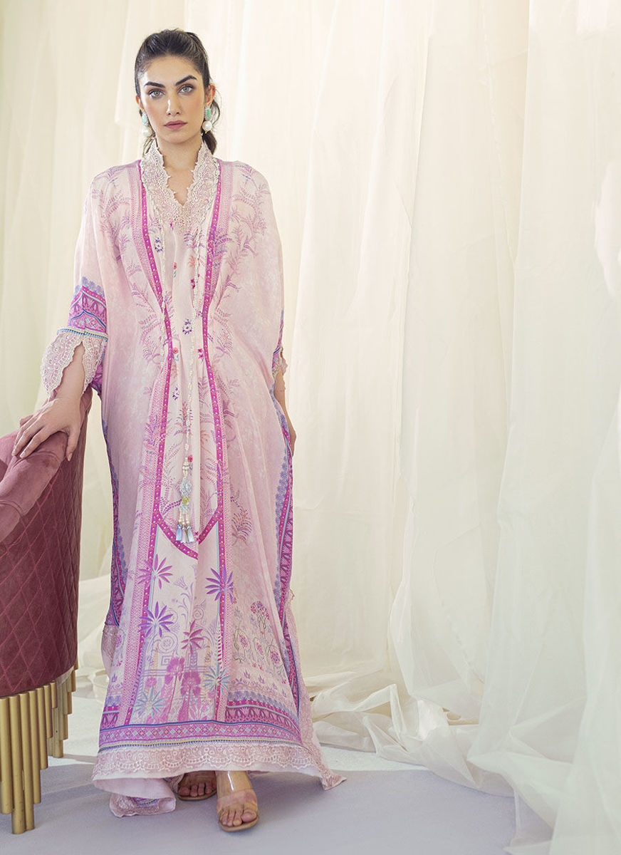 Daisy Blush Crepe Kaftan