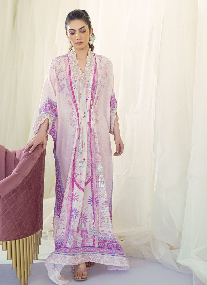 Daisy Blush Crepe Kaftan