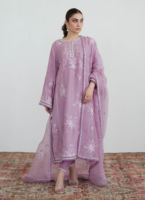 Mona Mauve Shirt And Dupatta