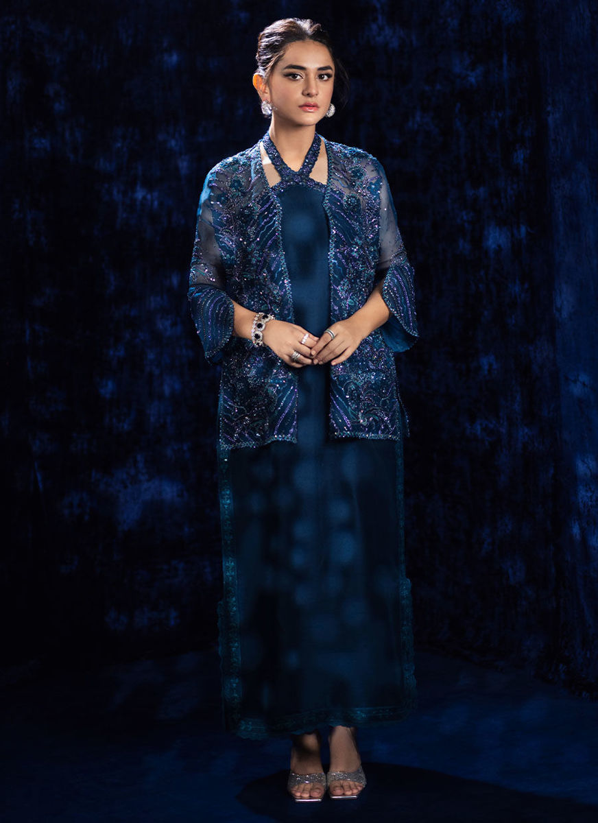 Marilyn Teal Jacket And Sheath Dress