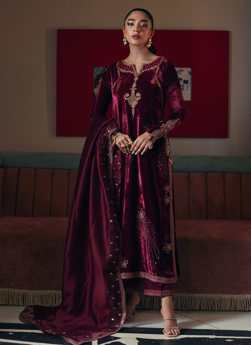 Picture of Verina Crimson Shirt And Dupatta