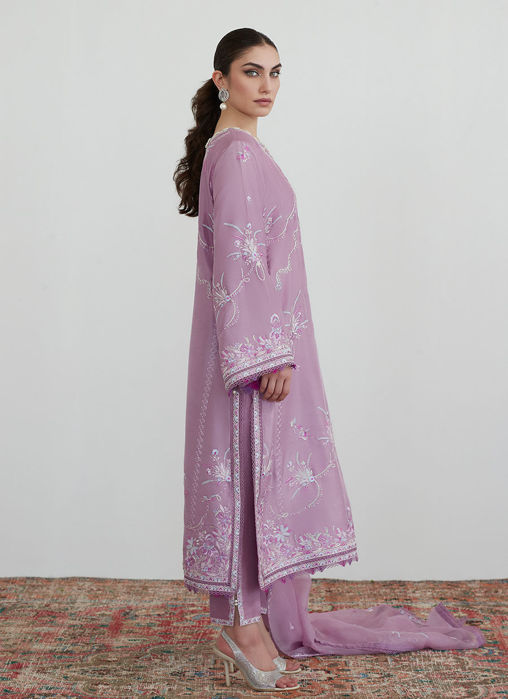 Mona Mauve Shirt And Dupatta