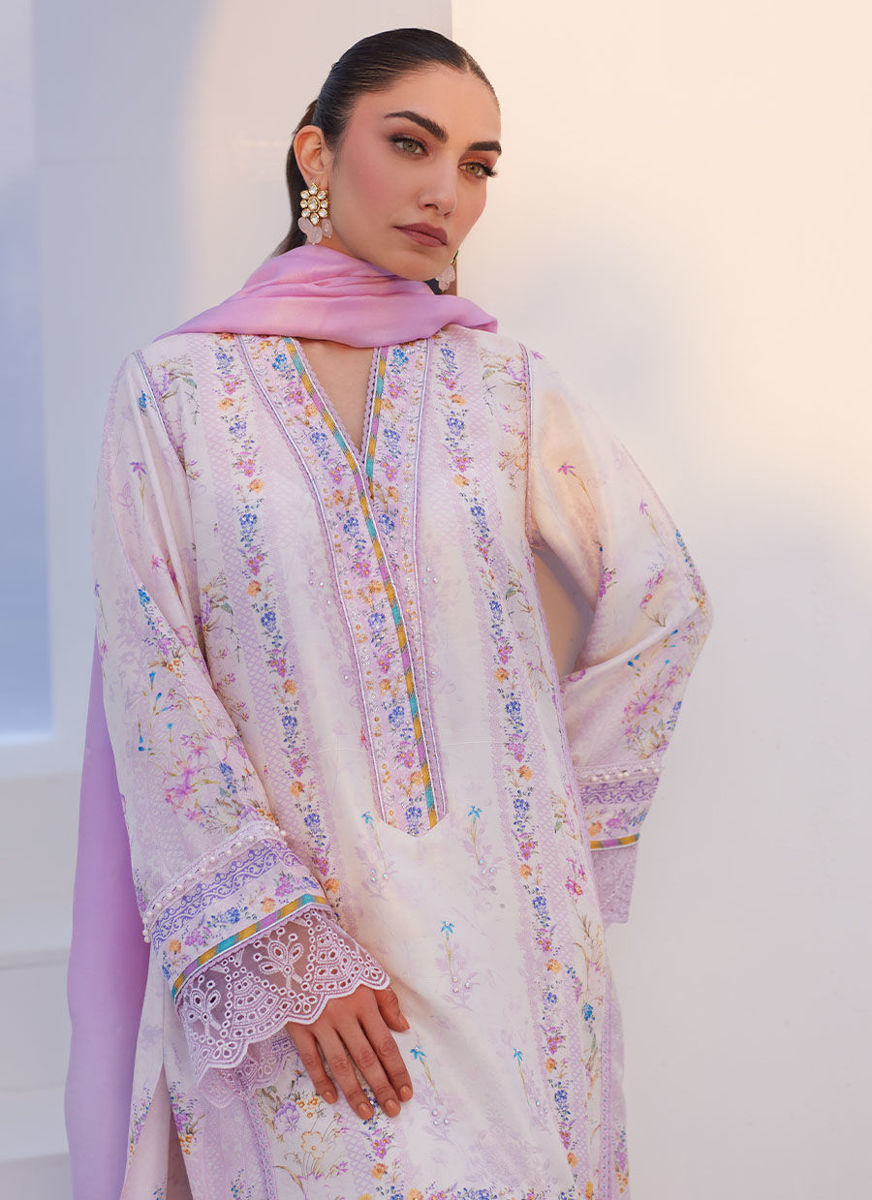 Heather Lavender Shirt And Dupatta