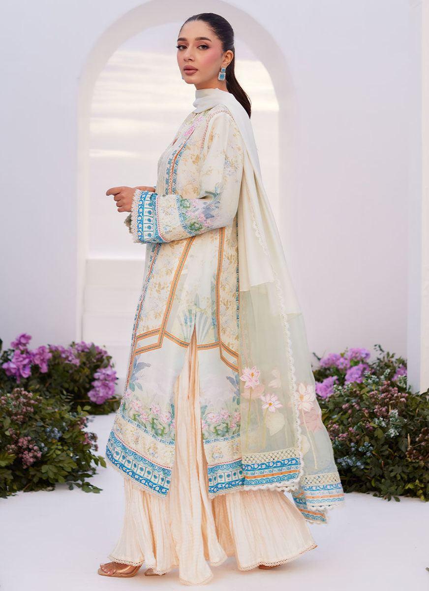 Turkish Aqua Shirt And Dupatta