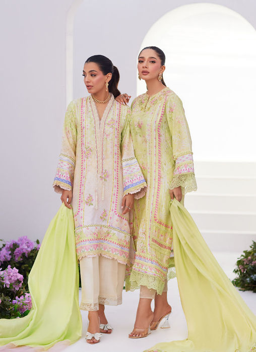Pear Ombrè Shirt And Dupatta