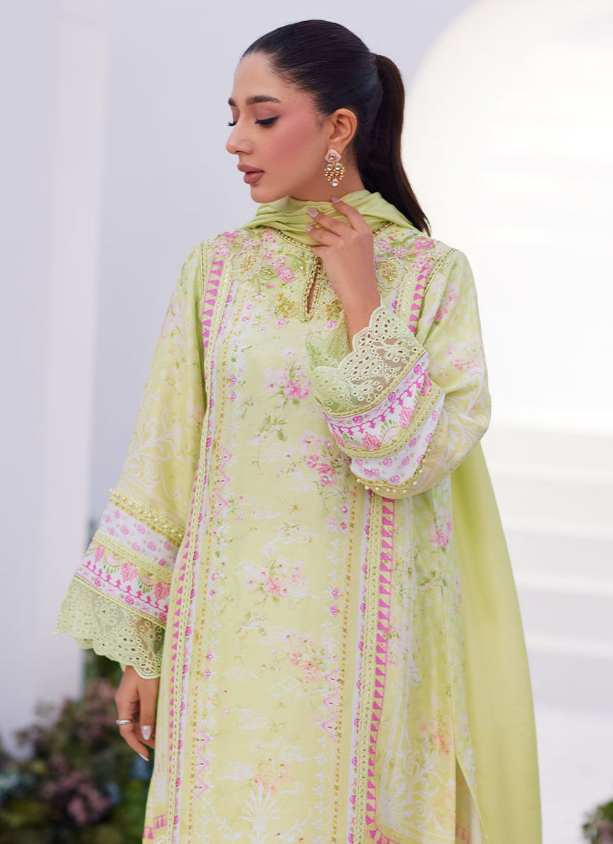Kelly Lime Shirt And Dupatta