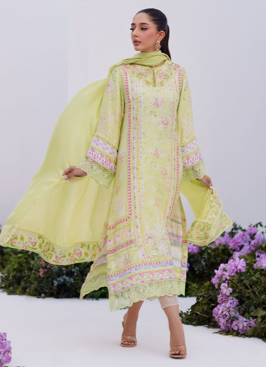 Kelly Lime Shirt And Dupatta