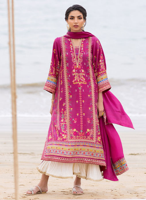 Picture of Aelia Magenta Kurta And Dupatta