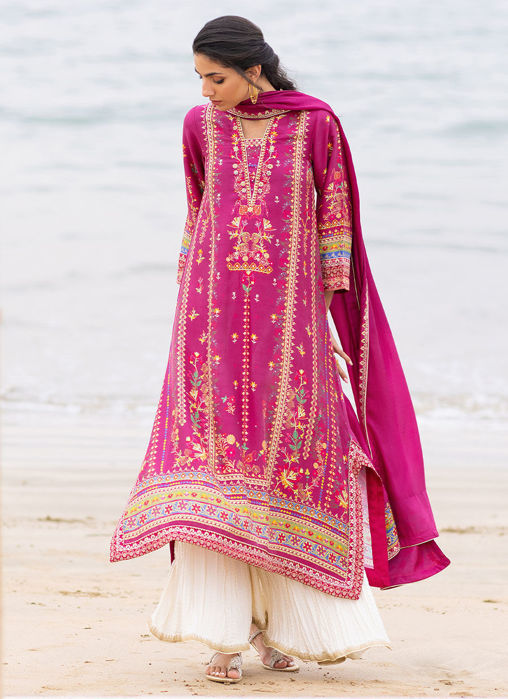 Aelia Magenta Kurta And Dupatta