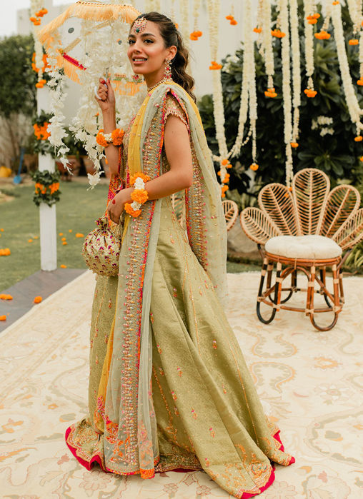 Zena Lime Lehenga Choli