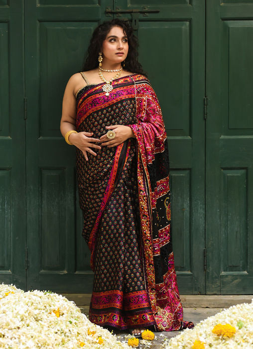 Picture of Ruthie Black Silk Saree