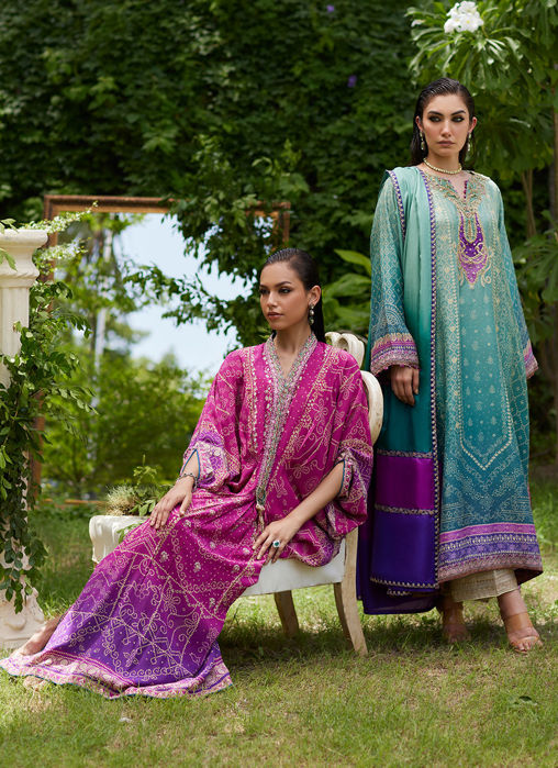 Leisha Teal Ombre Shirt And Dupatta