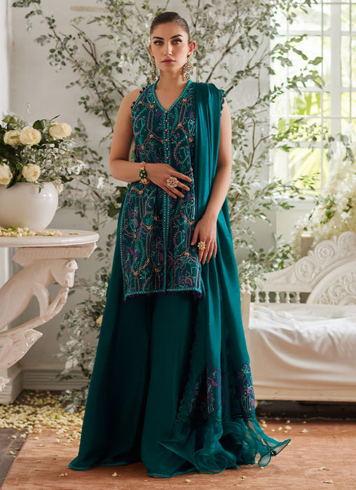 Ruya Emerald Shirt And Dupatta