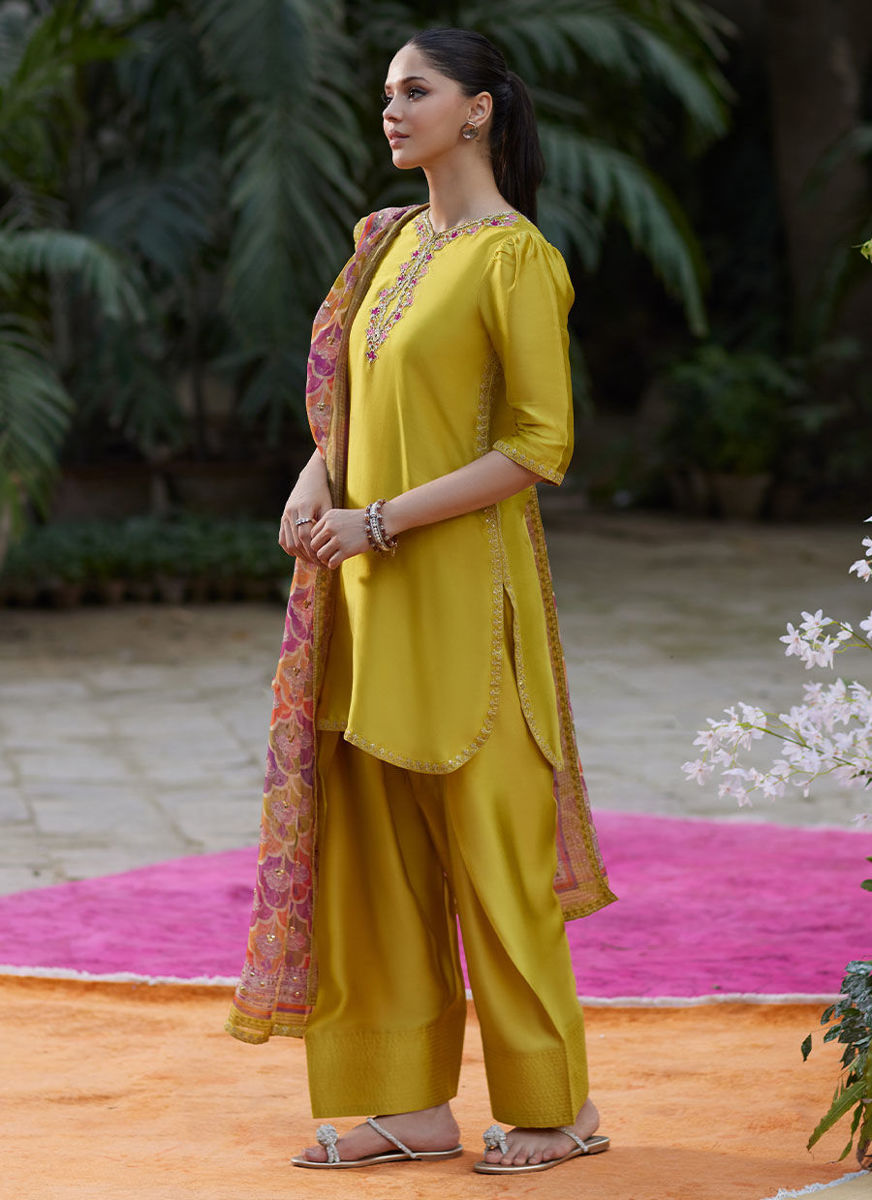 Sheyza Kiwi Shirt And Dupatta