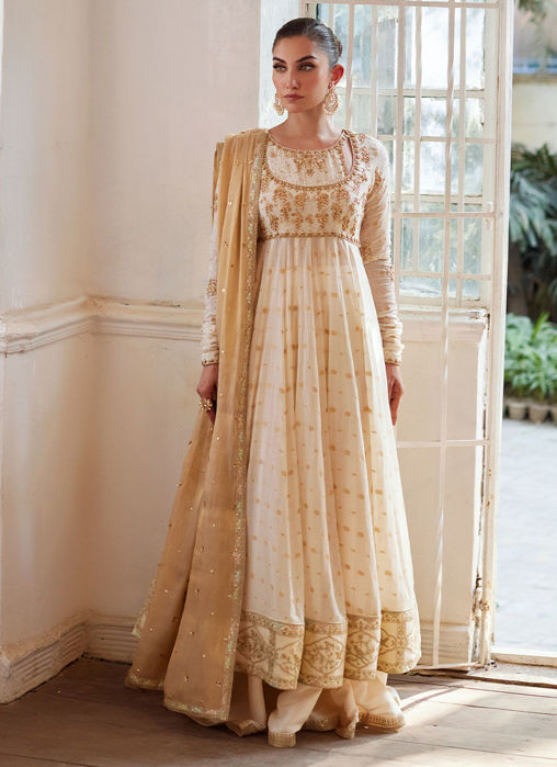 Simee Ivory Kalidaar And Dupatta