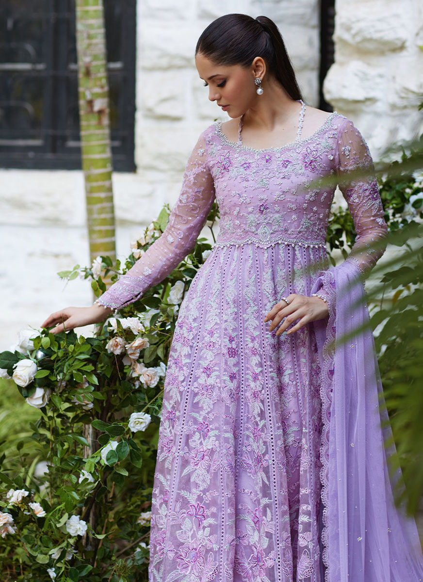 Shireena Lavender Kalidaar And Dupatta
