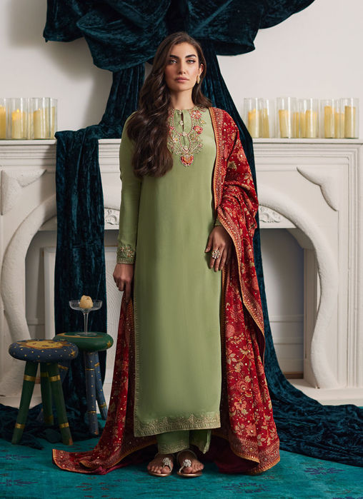 Picture of Savette Pistachio Crepe Shirt