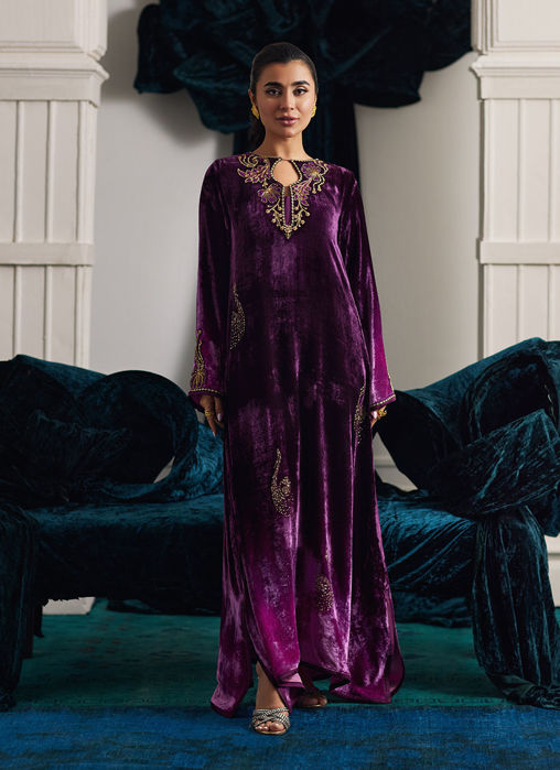 Picture of Nia Ombre Velvet Kaftan