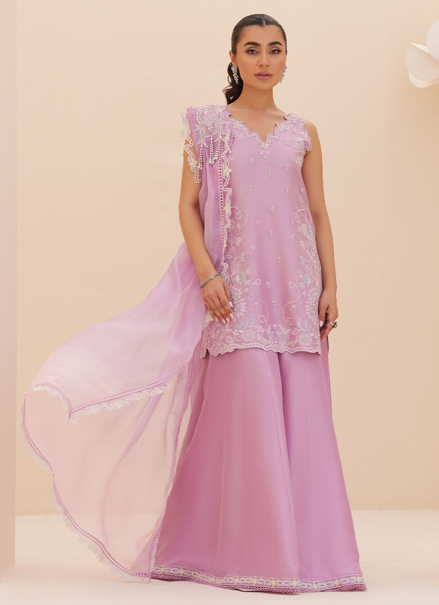 Lilliana Lilac Shirt And Dupatta