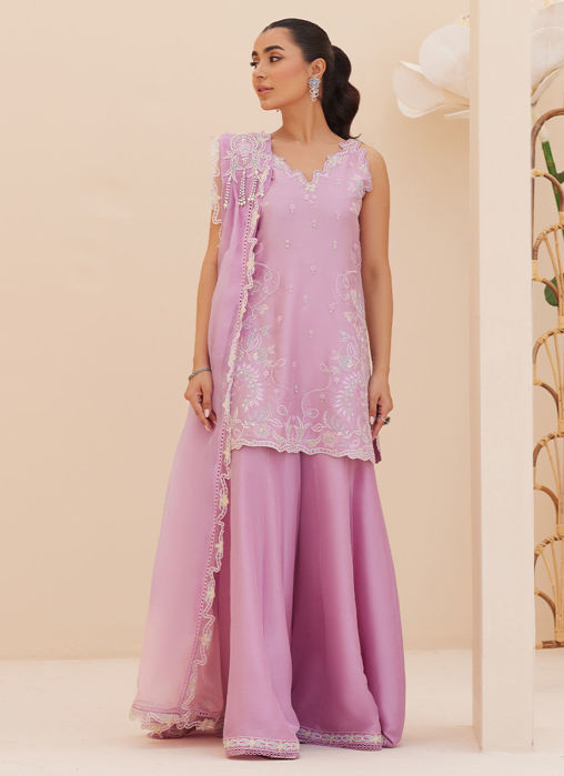 Lilliana Lilac Shirt And Dupatta