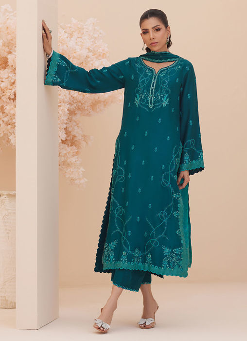 Evel Emerald Shirt And Dupatta